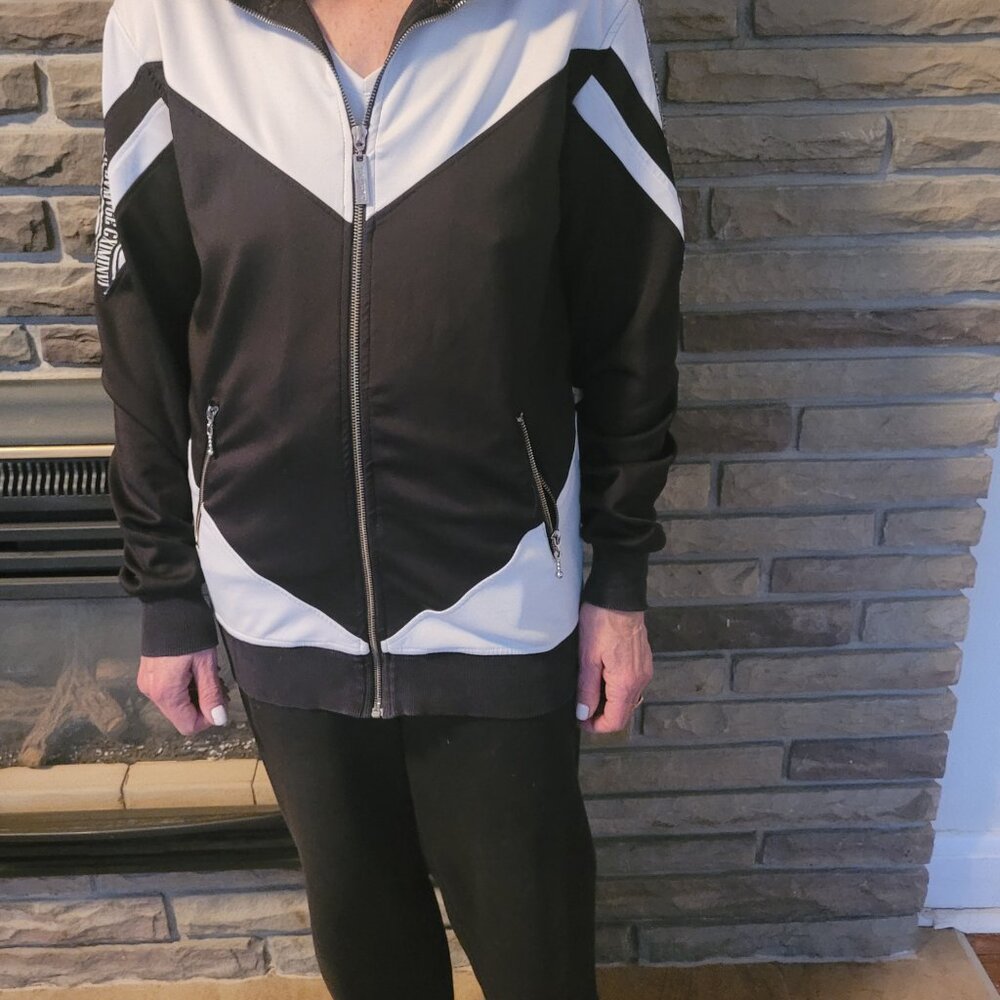 Criminal Damage Men's Zip Thru Black/White track jacket